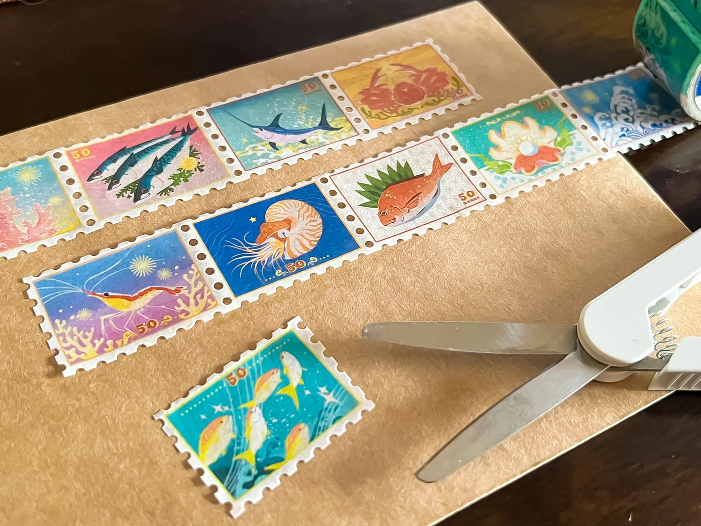 Marine Stamp Washi Tape (6-pack)