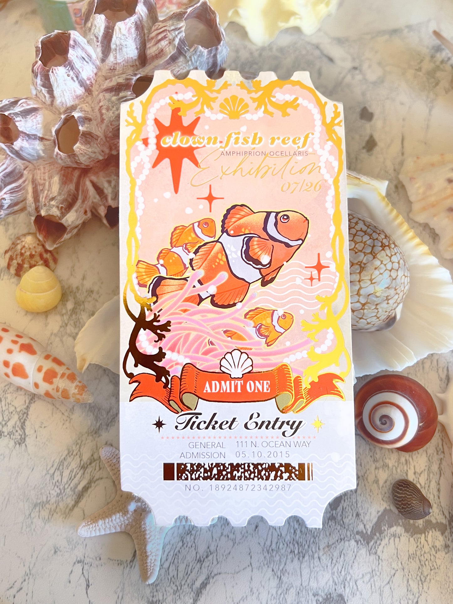 Coral Ticket Postcard
