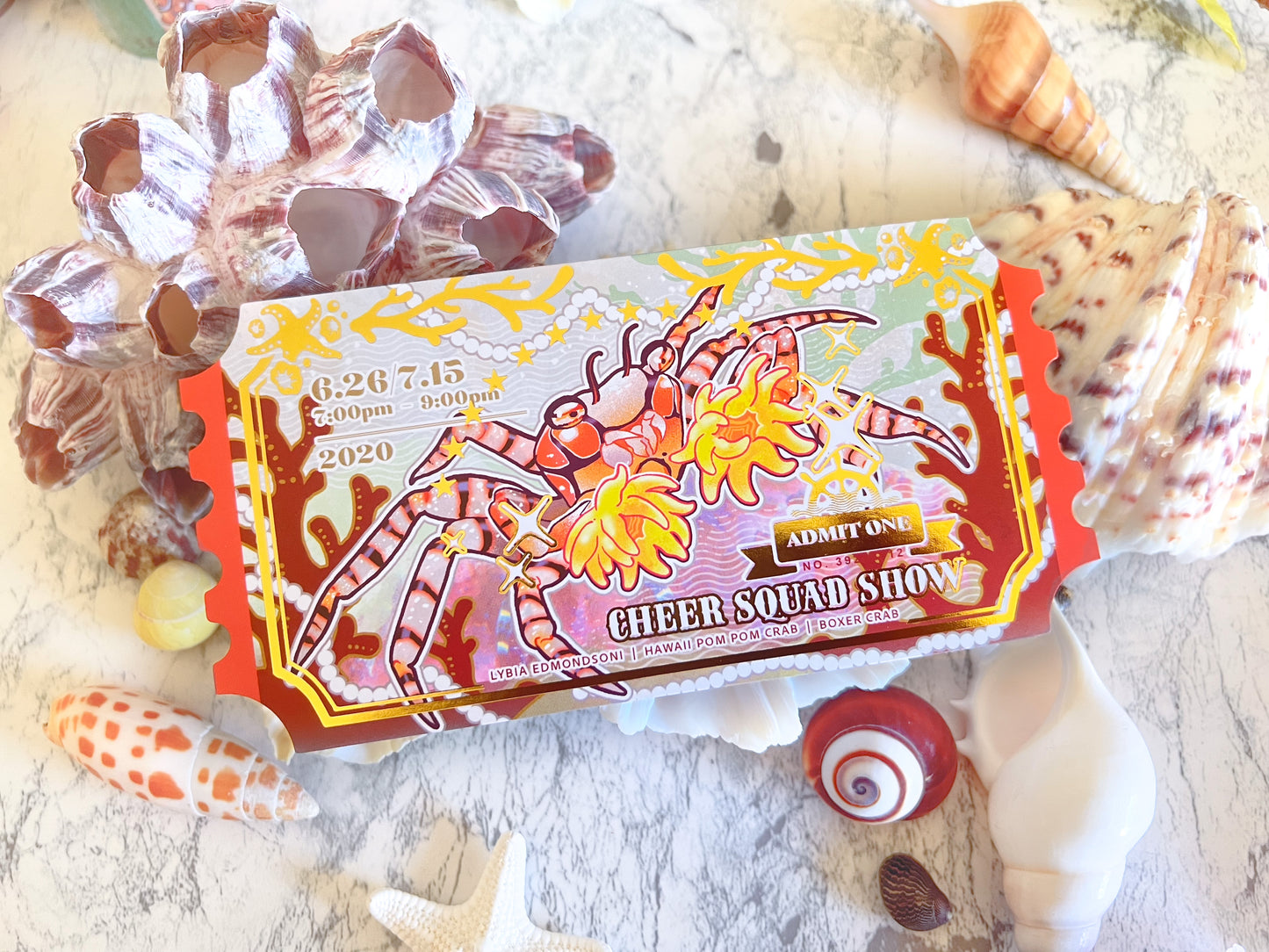 Coral Ticket Postcard