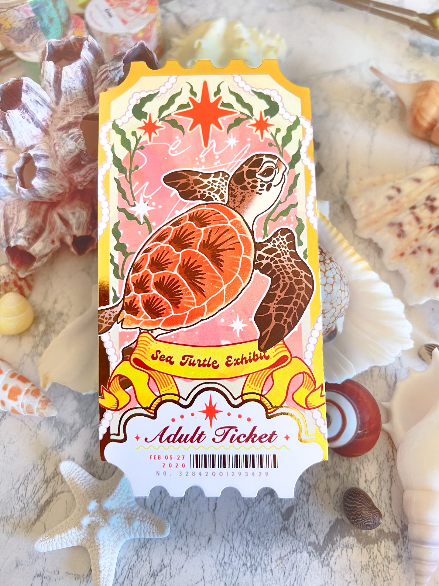 Coral Ticket Postcard
