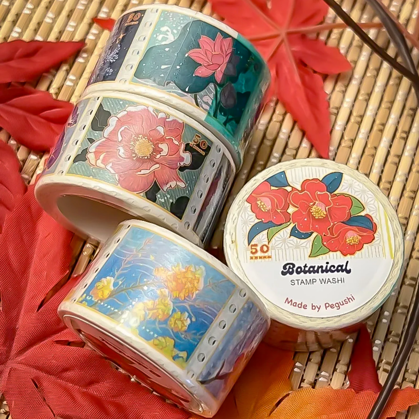 Botanical Stamp Washi Tape (6-pack)
