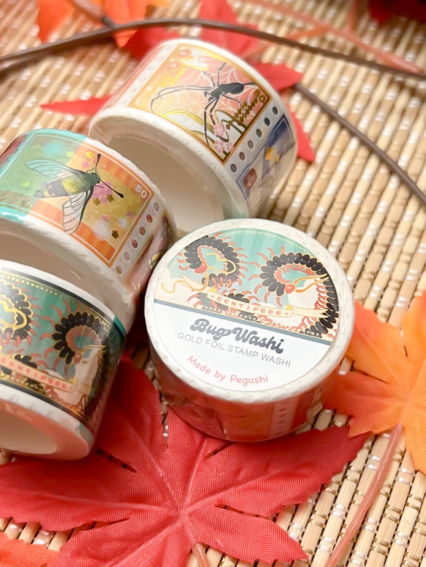 GOLD FOIL Bug Stamp Washi Tape