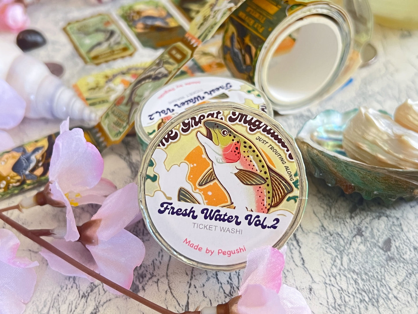 GOLD FOIL Fresh Water vol.2 Ticket Washi Tape