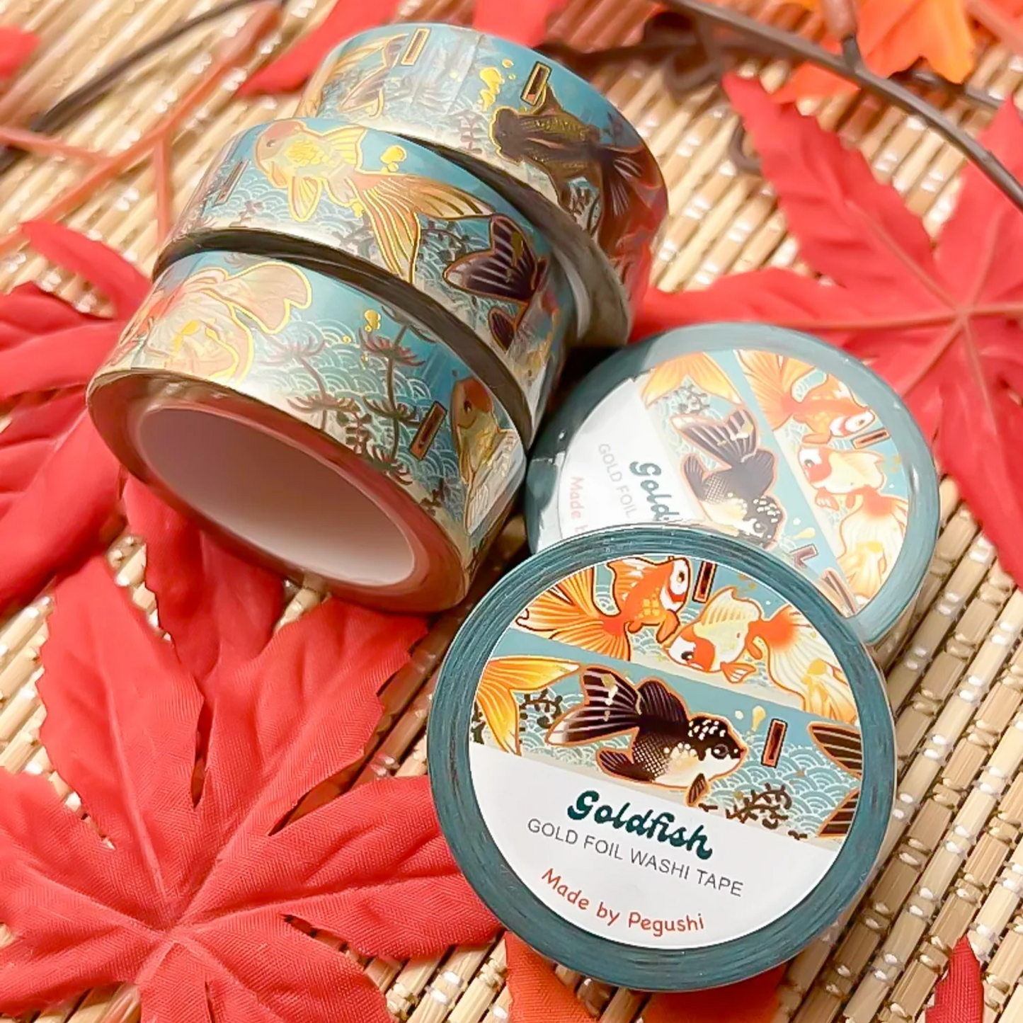 Goldfish Gold Foil Washi Tape (6-pack)