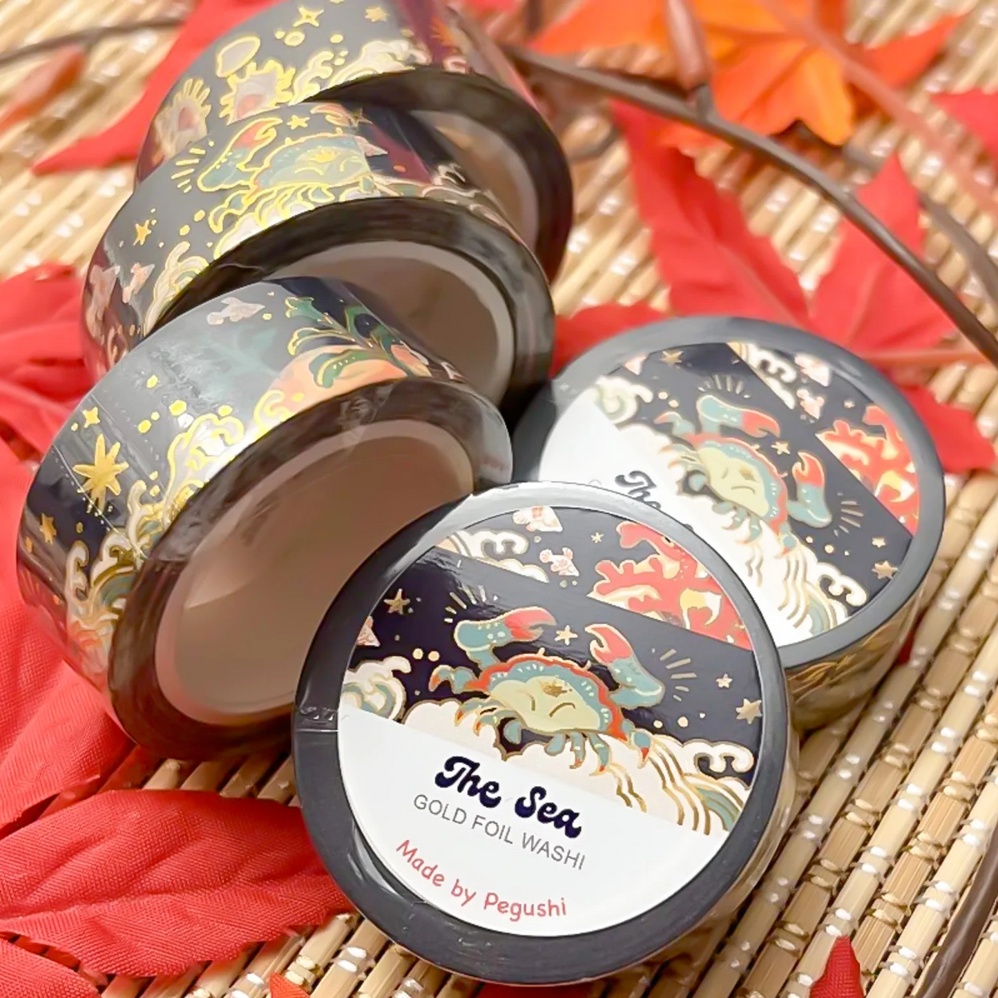 Sea Gold Foil Washi Tape (6-pack)