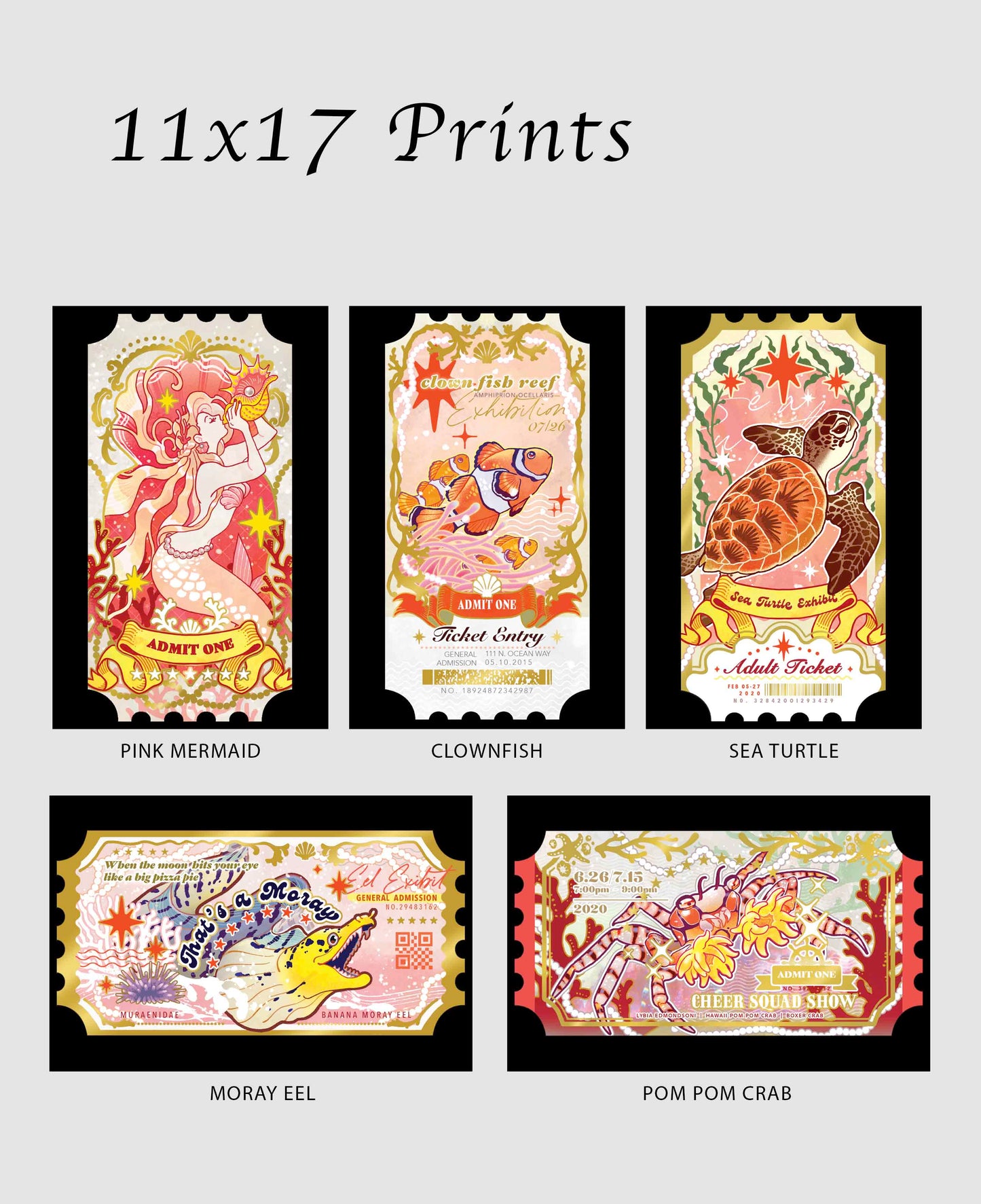 Tabloid Ticket Prints - all ticket designs