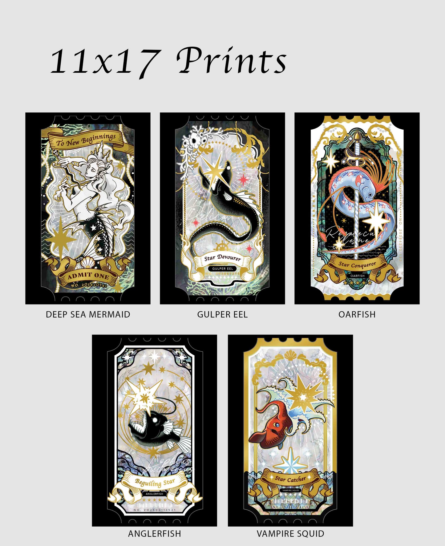 Tabloid Ticket Prints - all ticket designs