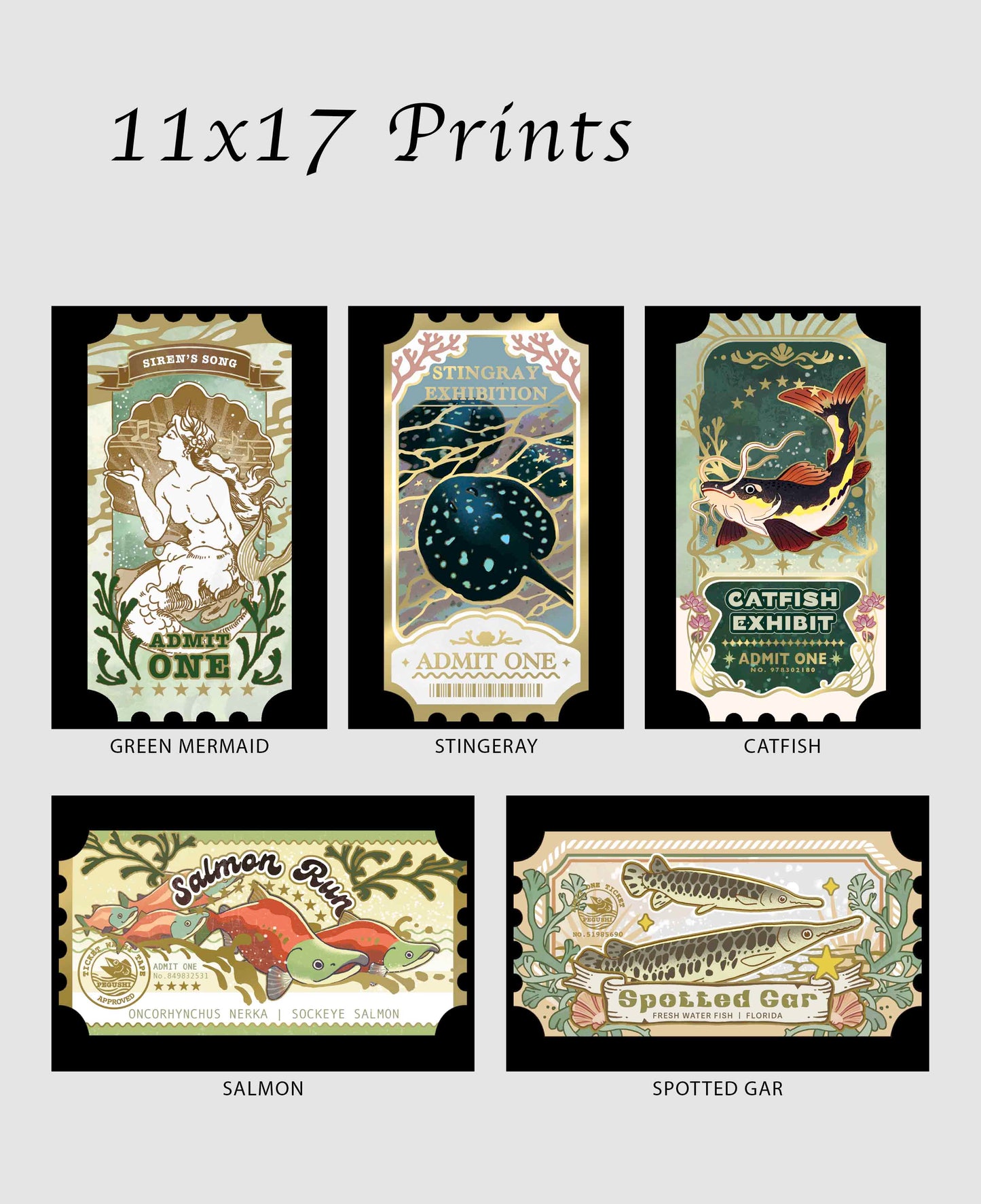 Tabloid Ticket Prints - all ticket designs