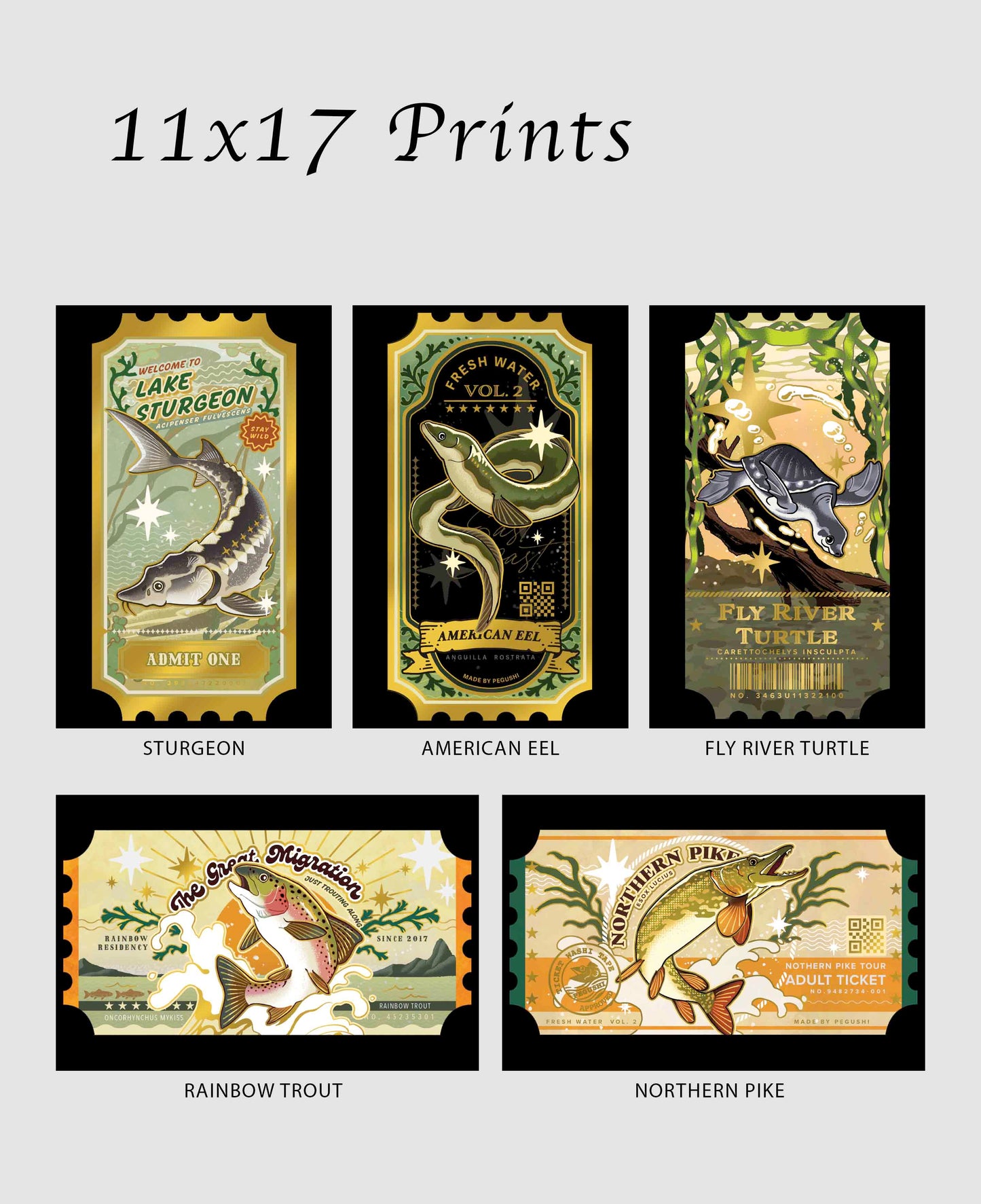 Tabloid Ticket Prints - all ticket designs