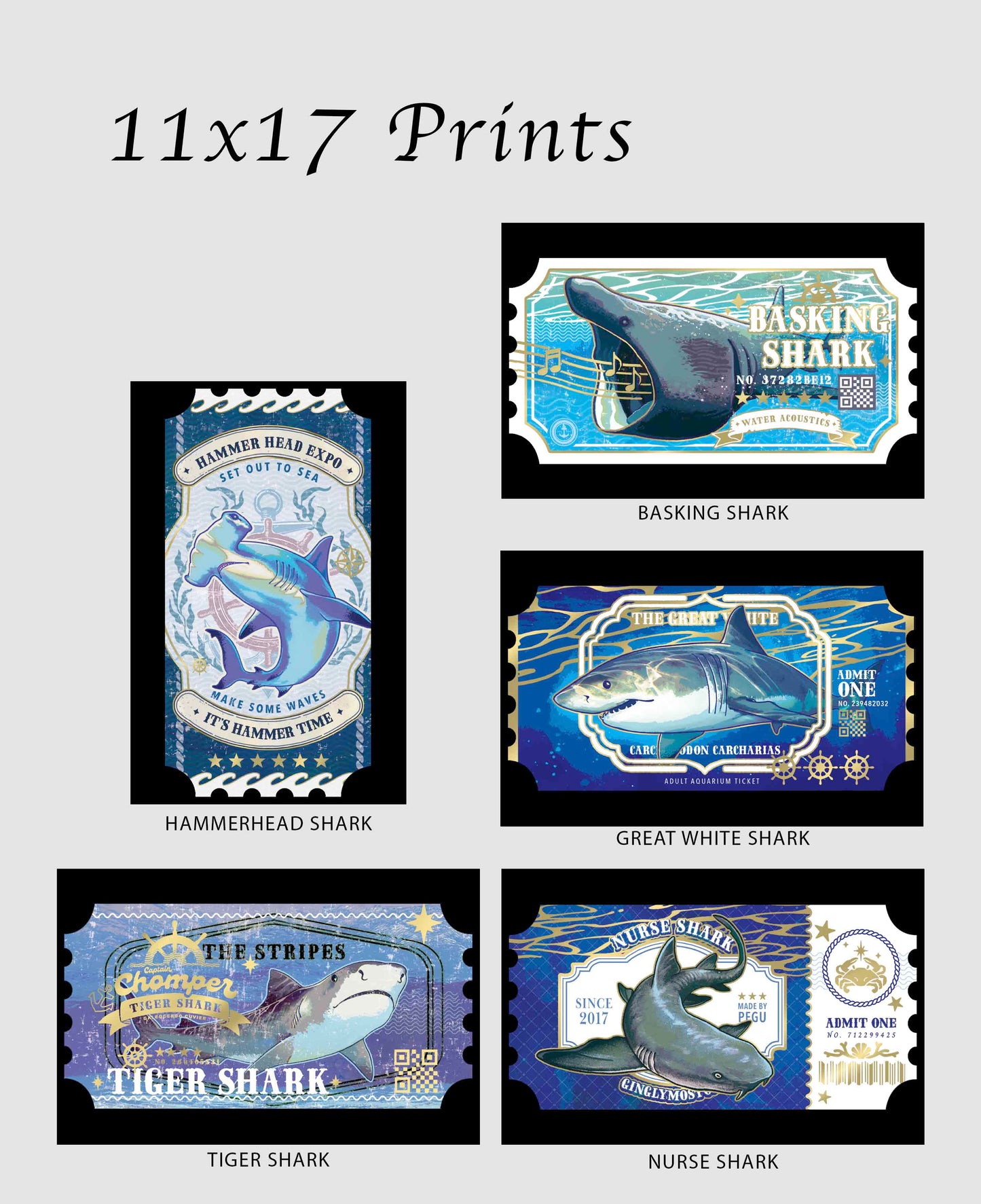 Tabloid Ticket Prints - all ticket designs