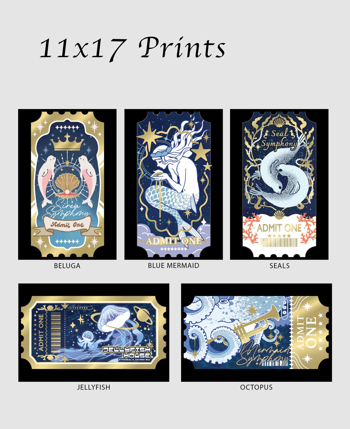 Tabloid Ticket Prints - all ticket designs