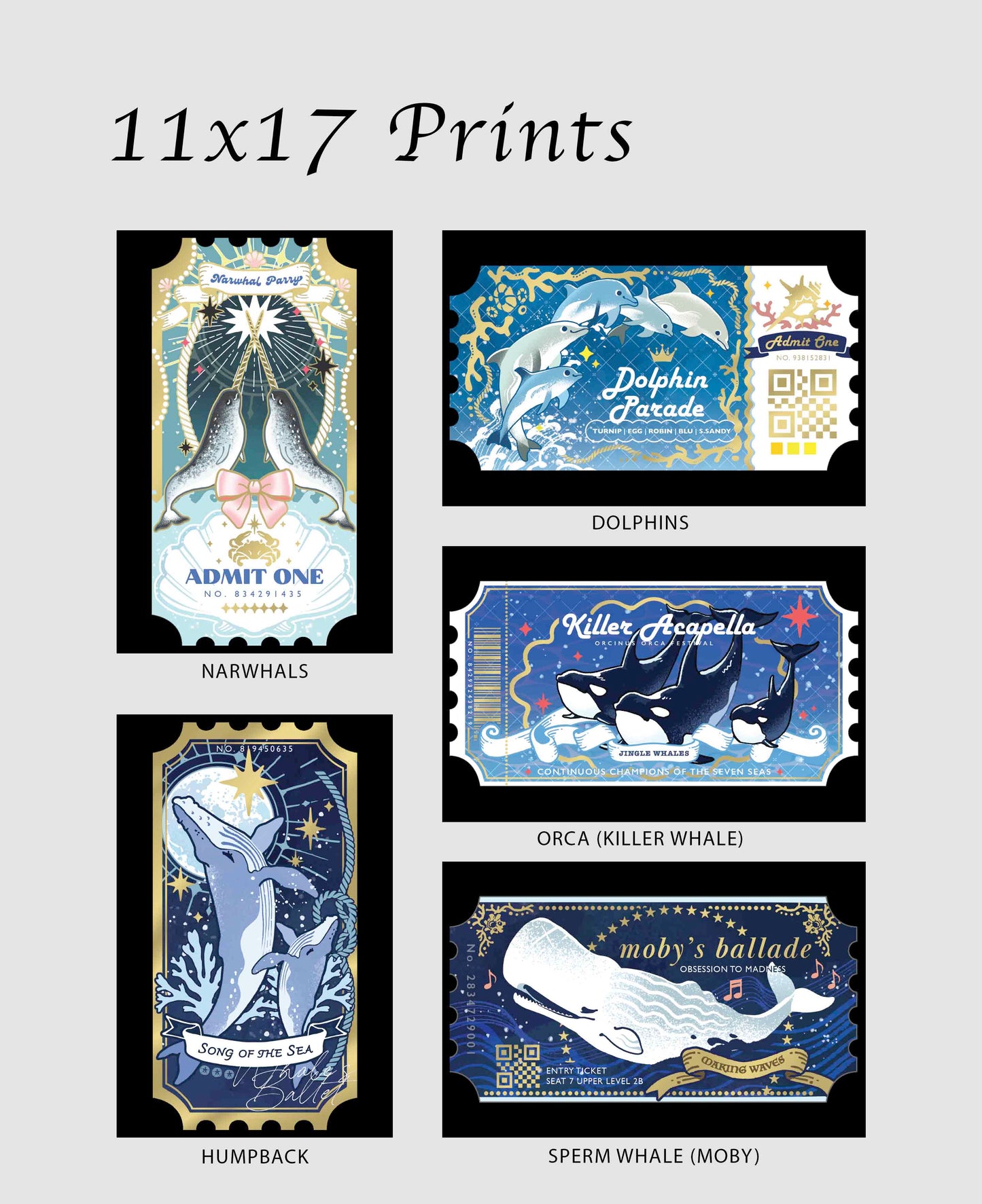 Tabloid Ticket Prints - all ticket designs