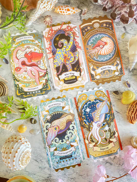 Cephalopod Ticket Postcard