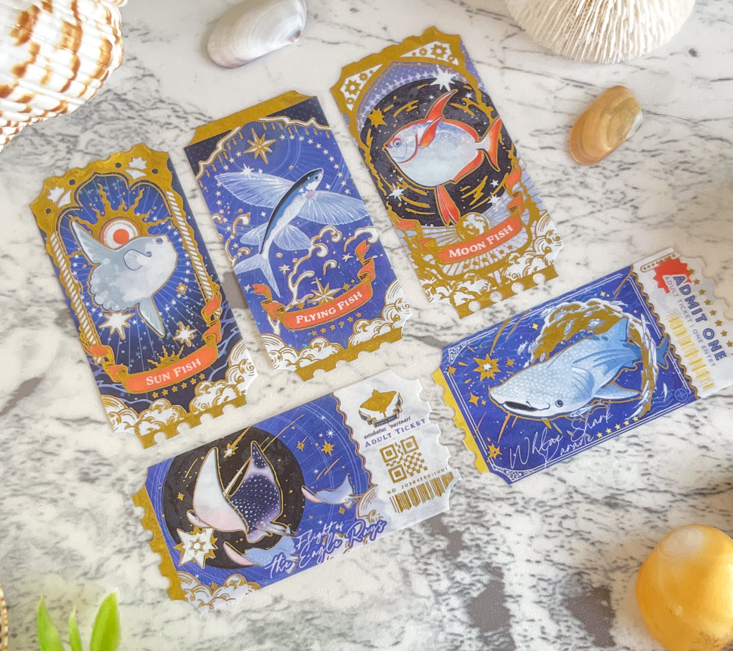 GOLD FOIL Salt Water Vol. 2 Ticket Washi Tape