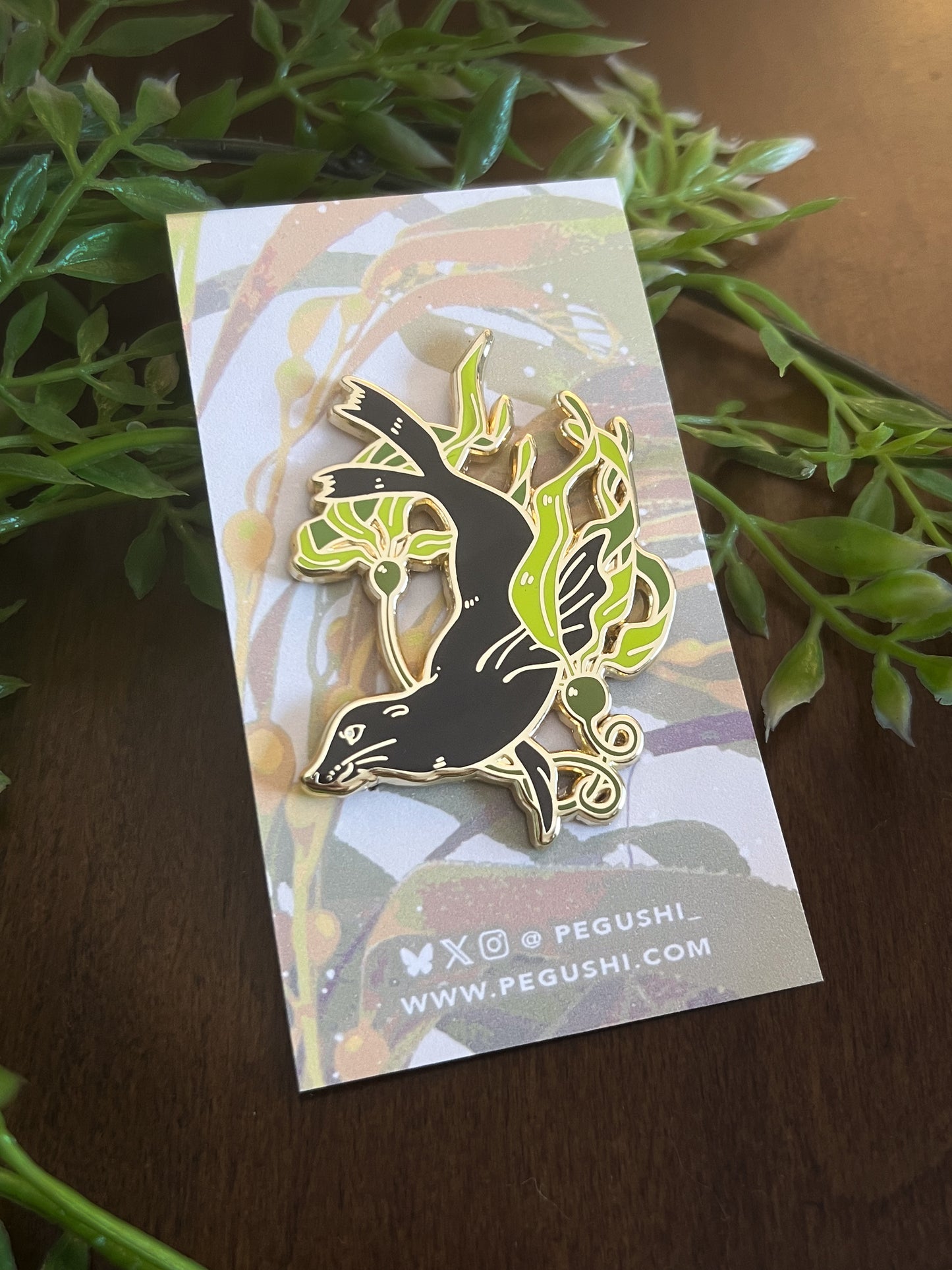Sea Lion Enamel Pin - Kelp Forest Friends
