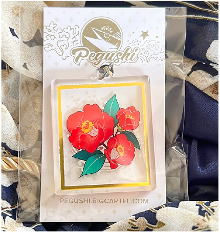 Camellia Gold Foil Charm