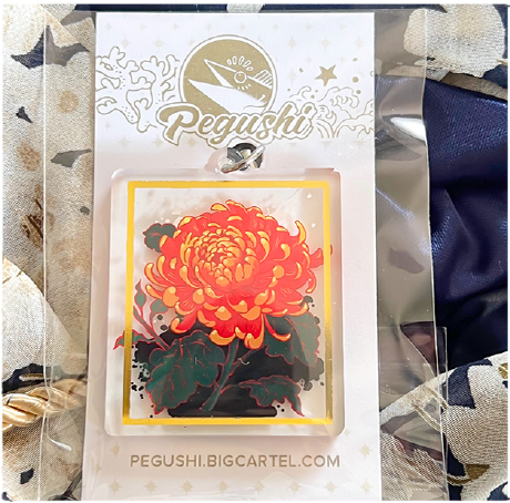 Chrysanthemum Gold Foil Charm