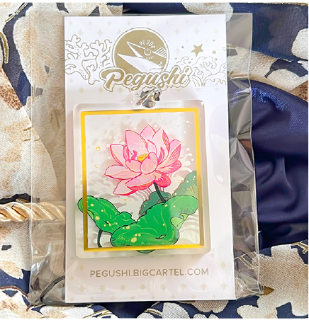 Lotus Gold Foil Charm