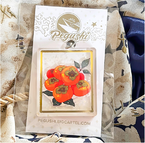 Persimmon Gold Foil Charm