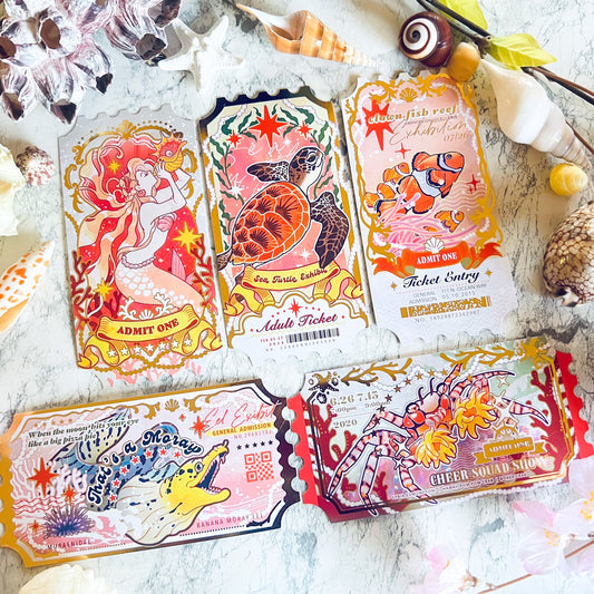 Coral Ticket Postcard (6-Pack)