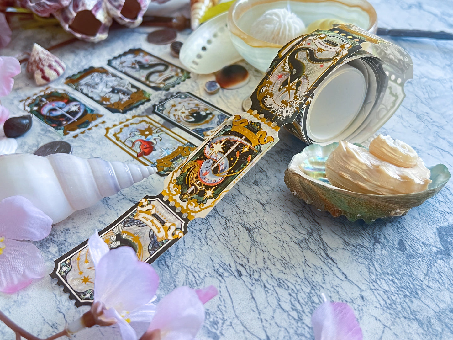 GOLD FOIL Deep Sea Ticket Washi Tape