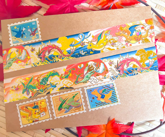 GOLD FOIL Dragon Pokemon Washi Tape