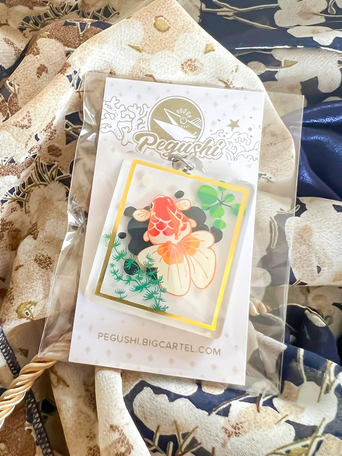 Goldfish Gold Foil Charm