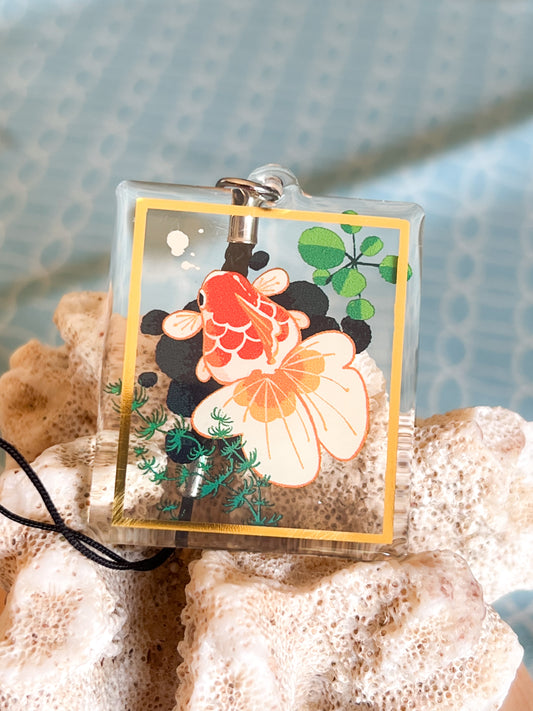 Goldfish Gold Foil Charm