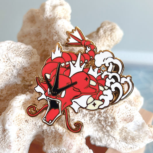 Red Gyrados Enamel Pin