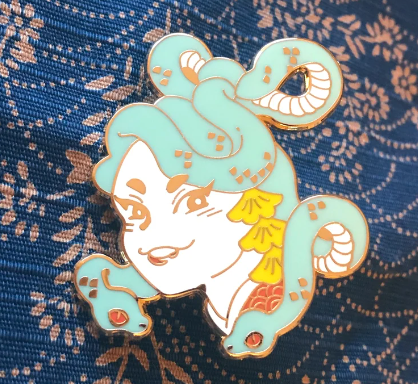 Medusa Enamel Pin