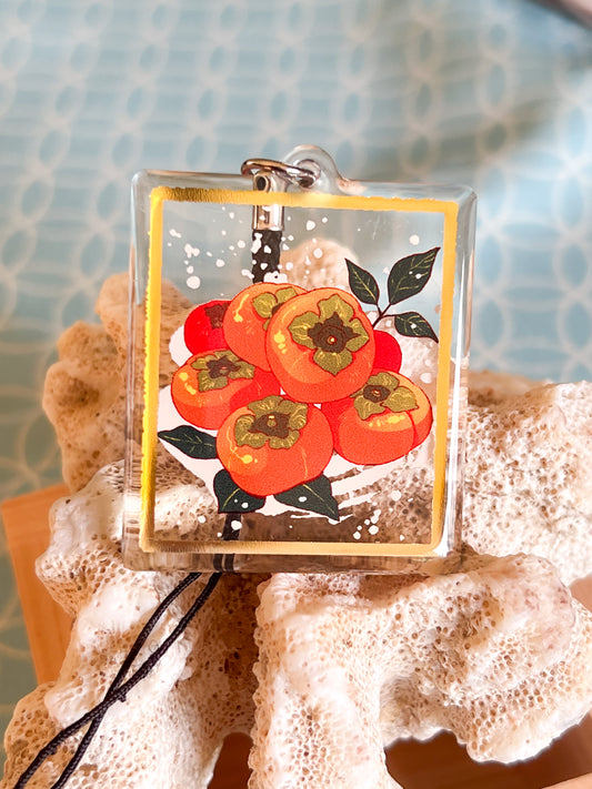 Persimmon Gold Foil Charm