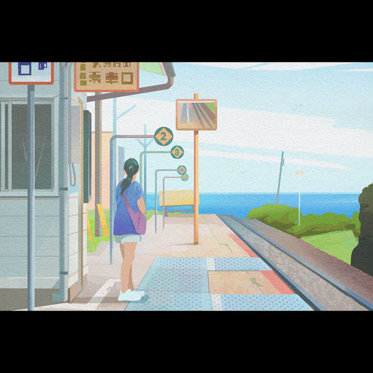 Waiting Train Postcard (6-pack)